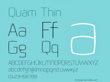 Quam-Thin 1.000 Font Sample