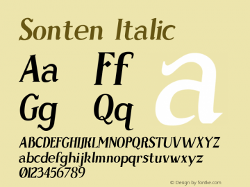 Sonten-Italic Version 000.000图片样张