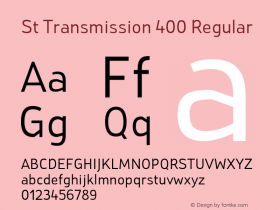 St Transmission 400 Regular Version 1.000; Fonts for Free; vk.com/fontsforfree Font Sample
