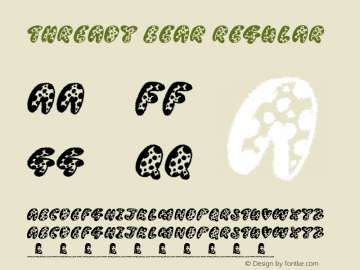 Thready Bear Version 1.00 July 17, 2016, initial release Font Sample