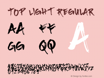 Top Light Version 1.00 April 19, 2016, initial release Font Sample