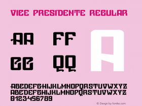 Vice Presidente Macromedia Fontographer 4.1 2001.01.02. Font Sample
