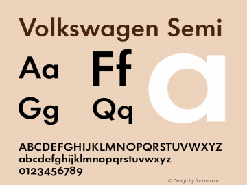 Volkswagen-Semi Version 001.002; t1 to otf conv图片样张