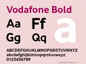 Vodafone-Bold Version 1.001图片样张