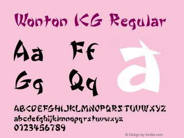 Wonton ICG Altsys Fontographer 4.1 19/09/95图片样张