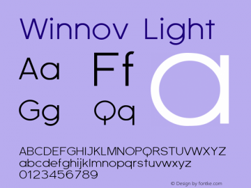 Winnov-Light Version 001.000 Font Sample