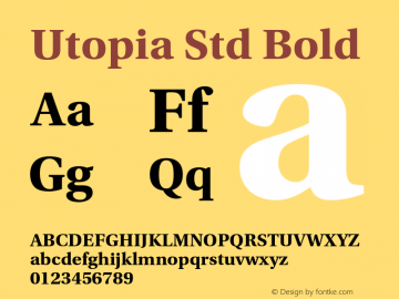 UtopiaStd-Bold OTF 1.008;PS 001.000;Core 1.0.35;makeotf.lib1.5.4492图片样张