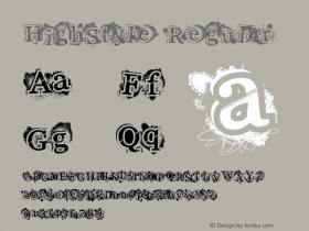 HighStyle Version 1.00 August 24, 2013, initial release Font Sample