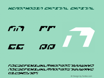 Xenophobia ExpItal 2 Font Sample