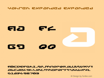 Yahren Expanded 2 Font Sample