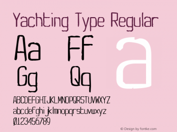 Yachting Type Version 1.0 Font Sample