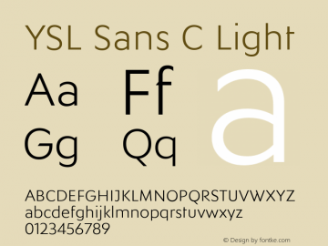 YSLSansC-Light Version 1.001图片样张