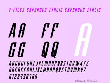 Y-Files Expanded Italic Version 1.0; 2016图片样张