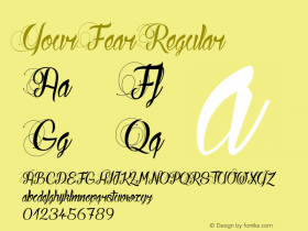 Your Fear Version 001.000 Font Sample