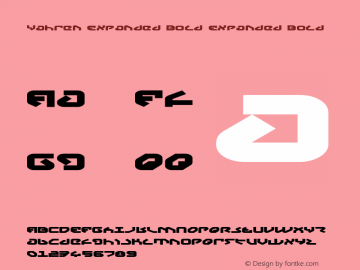 Yahren Expanded Bold 2 Font Sample