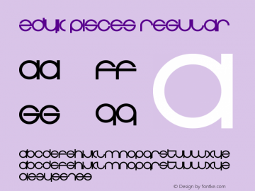 Zdyk Pisces Version 1.00 January 10, 2014, initial release Font Sample