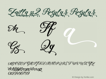 Zaillass2Regular 1.000 Font Sample