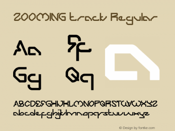 ZOOMING track Version 1.00 April 12, 2012, initial release Font Sample