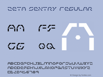 Zeta Sentry 001.000 Font Sample