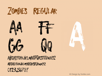 Zombies  Font Sample