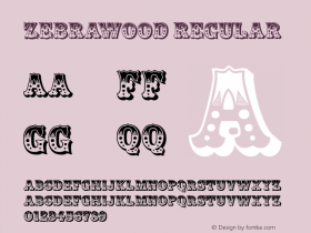 Zebrawood Regular Version 001.001 Font Sample