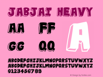 jabjai Heavy Macromedia Fontographer 4.1.5 6/3/05 Font Sample