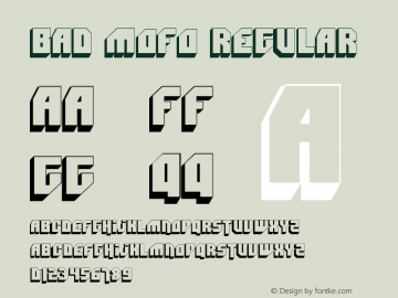 Bad Mofo Version 1.00 December 23, 2004, initial release Font Sample