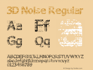 3D Noise Version 1.00 April 10, 2005, initial release图片样张