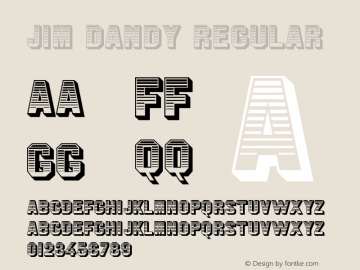 Jim Dandy Macromedia Fontographer 4.1.3 6/2/04 Font Sample