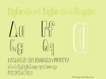 BigForehead  Font Sample