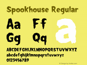 Spookhouse Regular Version 1.000;PS 001.000;hotconv 1.0.38 Font Sample