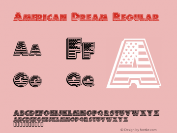 American Dream Macromedia Fontographer 4.1 25/01/2000 Font Sample