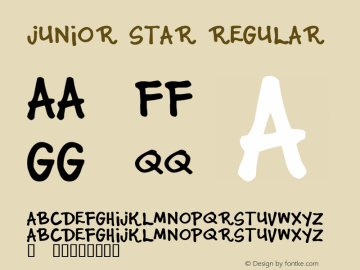 Junior Star Macromedia Fontographer 4.1 6/06/99 Font Sample