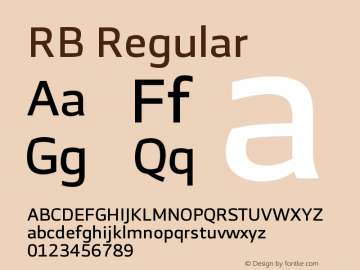 RB Version 1.000;PS 001.000;hotconv 1.0.70;makeotf.lib2.5.58329 Font Sample