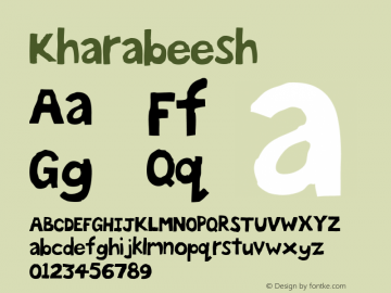 Kharabeesh This is a protected webfont and is intended for CSS @font-face use ONLY. Reverse engineering this font is strictly prohibited.图片样张