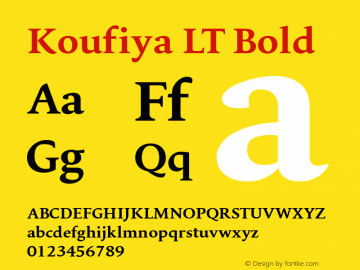 Koufiya LT Bold Version 1.00; 2007 Font Sample