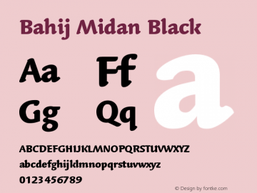 Bahij Midan Black Version 1.10 October 19, 2016 Font Sample