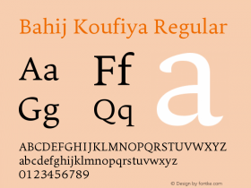 Bahij Koufiya Version 1.20 October 17, 2016 Font Sample