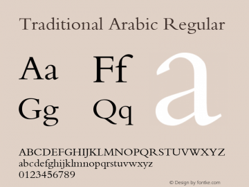 Traditional Arabic Glyph Systems 5-April-96图片样张