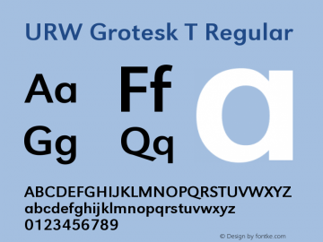 URW Grotesk T Regular Version 001.005图片样张