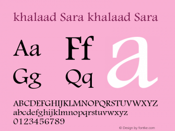 khalaad Sara khalaad Sara Font Sample