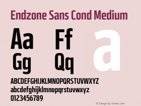 Endzone Sans Cond Medium Version 1.000图片样张
