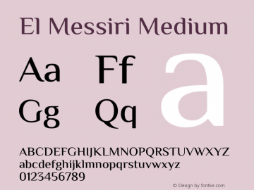 ElMessiri-Medium Version 2.007;PS 002.007;hotconv 1.0.88;makeotf.lib2.5.64775 Font Sample