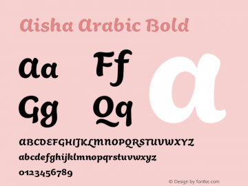 AishaArabic-Bold Version 1.000图片样张