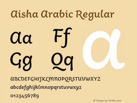 AishaArabic-Regular Version 1.000 Font Sample