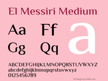 ElMessiri-Medium Version 2.007 Font Sample