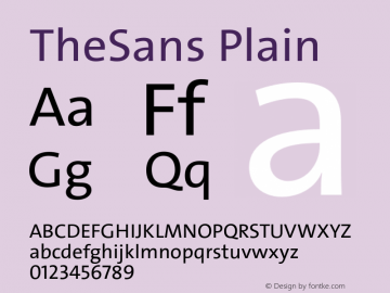 TheSans-Plain 1.000 Font Sample