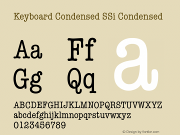 Keyboard Condensed SSi Condensed 001.000图片样张