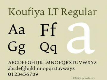 Koufiya LT Font Family|Koufiya LT-Uncategorized Typeface-Fontke.com For ...
