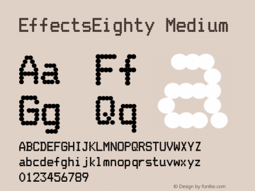 Effects Eighty Version 001.000 Font Sample